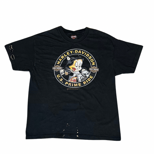 Looney Tunes Porky Pig Harley Davidson T-Shirt