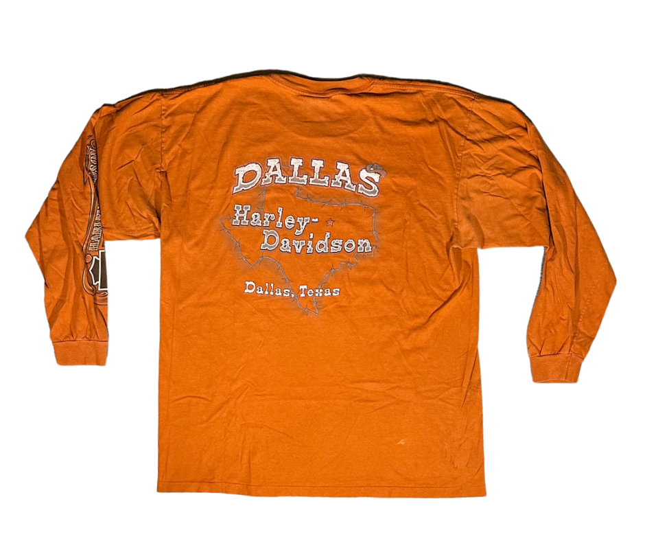 Harley Davidson Dallas Tx Long Sleeve T- Shirt